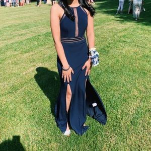 Long Navy Blue Dress